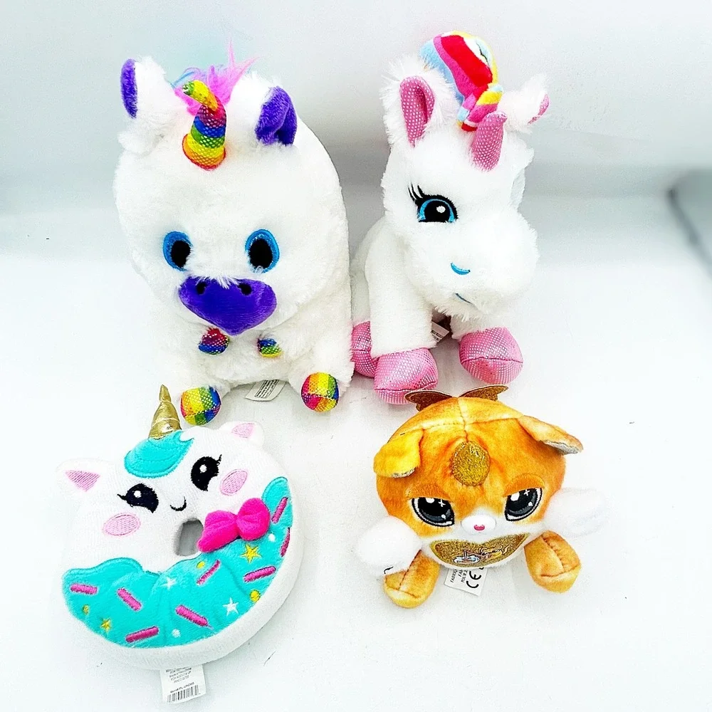 Lot of 4 Unicorn Stuffed Animals‎ Cat Donut